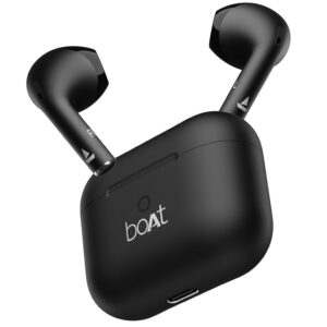 boAt Airdopes Alpha, 35Hrs Battery, Fast Charge, IWP Tech, Low Latency, 2Mic ENx, Type-C Port, v5.3 Bluetooth Earbuds, TWS Ear Buds Wireless Earphones with mic (Jet Black)