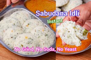 Sabudana Idli Recipe | Instant Sago Idli