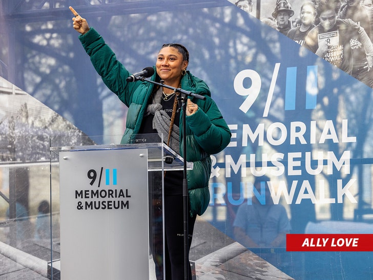 Fitness personality Ally Love kicking off the 9/11 Memorial & Museum 5K Run/Walk