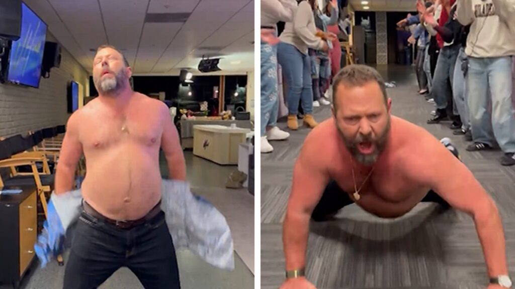 Bert Kreischer Strips Off Shirt in Raunchy 'Jennifer Hudson Show' Spirit Tunnel Dance
