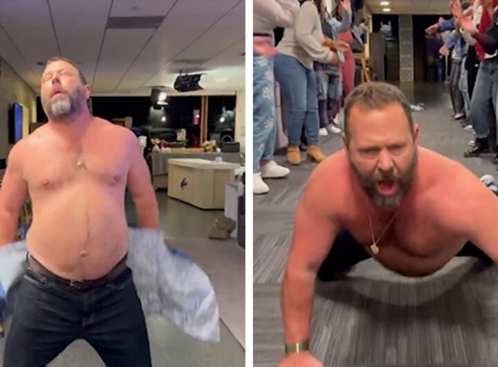 Bert Kreischer Strips Off Shirt in Raunchy 'Jennifer Hudson Show' Spirit Tunnel Dance