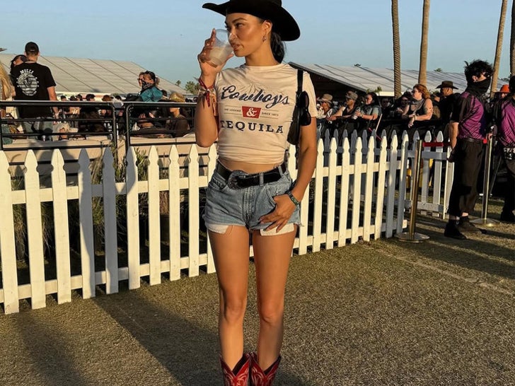 Stagecoach Festival Celebrity Appearances: Hollywood Stars Go Country 2024 Post Malone and Scheana Shay taking selfies at Stagecoach Festival