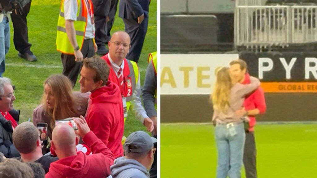 Blake Lively & Ryan Reynolds Share Intimate Kiss After Wrexham's Promotion