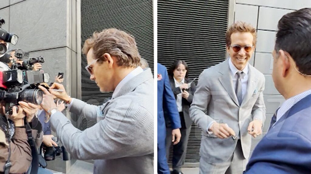 Ryan Reynolds Prank: Actor Pretends to Sign Paparazzi Cameras at 'Another Simple Favor' Premiere Ryan Reynolds Pretends to Sign Paparazzi Cameras at 'Another Simple Favor' Event