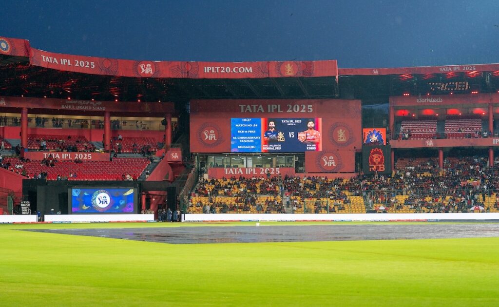 RCB vs PBKS IPL 2025 Live Updates: Rain Delays Match at Chinnaswamy Stadium