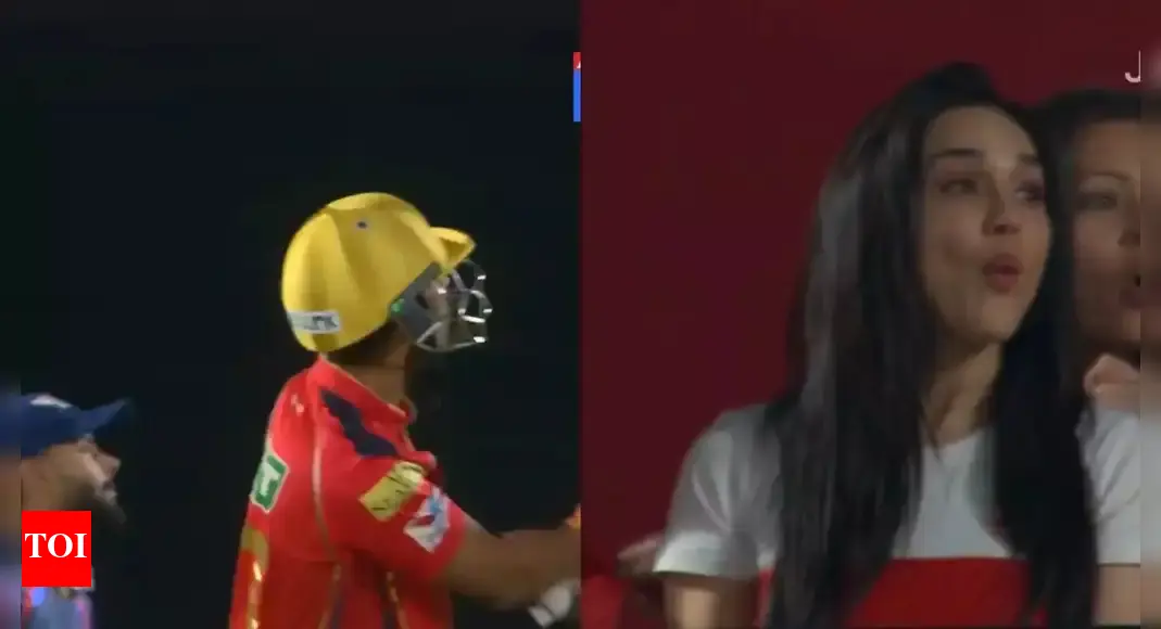 Punjab Kings batter sends ball flying out of Dharamsala (stadium) – see Preity Zinta’s epic reaction