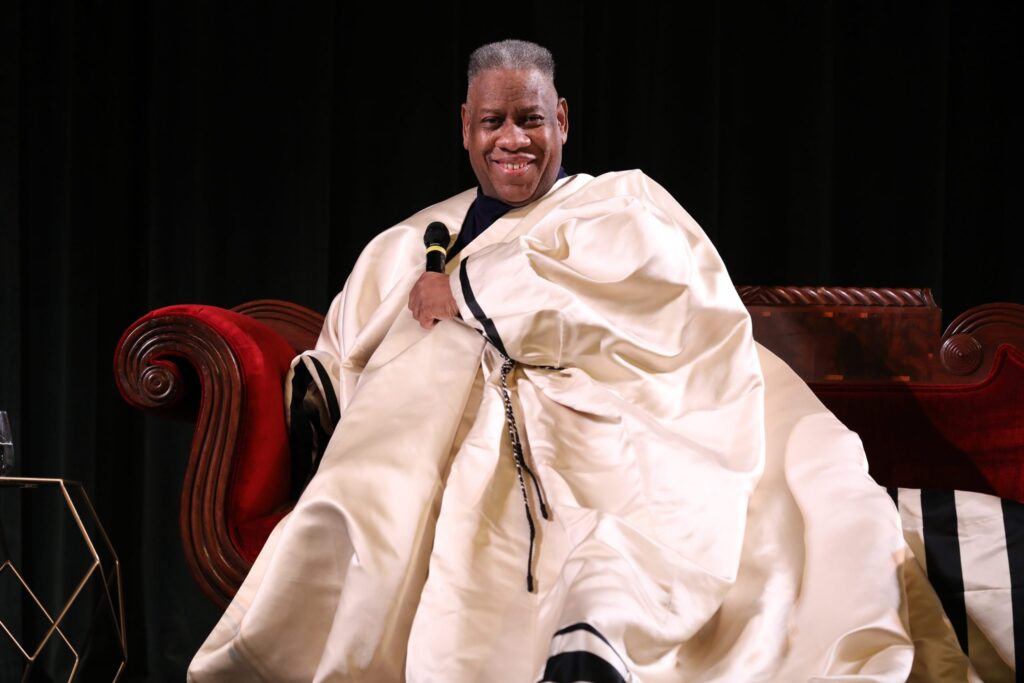 Andre Leon Talley speaks during