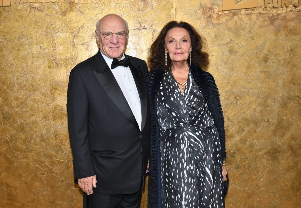 Barry Diller and Diane von Fürstenberg at the Clooney Foundation event