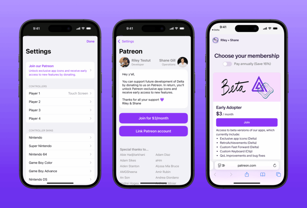 Delta debuts its Patreon-supported iOS app update after US App Store policy change