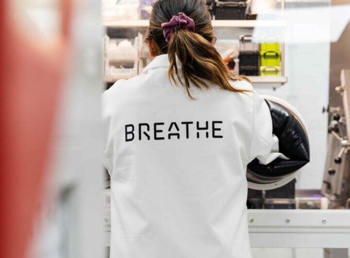 A scientist works in Breathe Battery Technologies' lab.