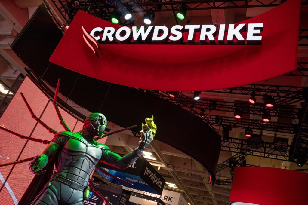 CrowdStrike Announces 500 Employee Layoffs Amid Strategic Restructuring for Growth The Crowdstrike booth during the RSA Conference in San Francisco, California, US, on Wednesday, April 26, 2023.
